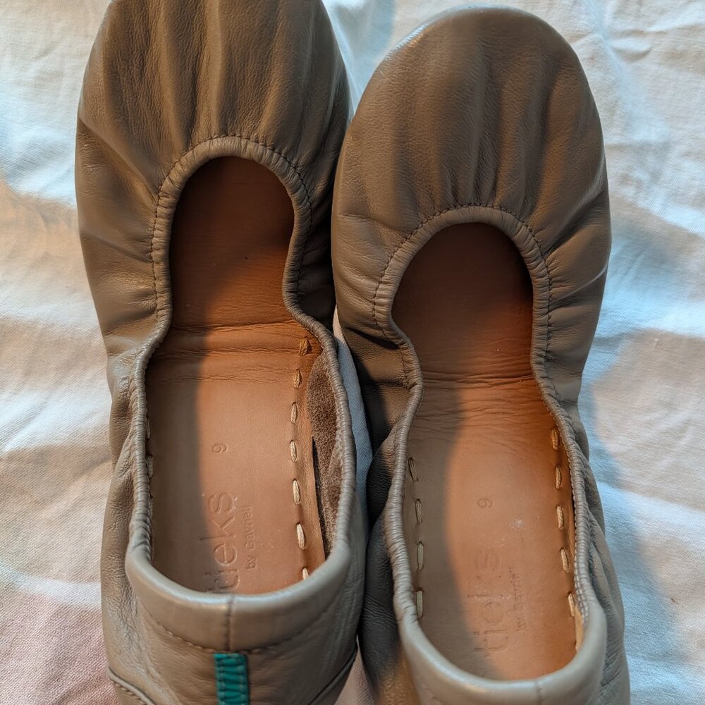 Like new taupe Tieks in size 9